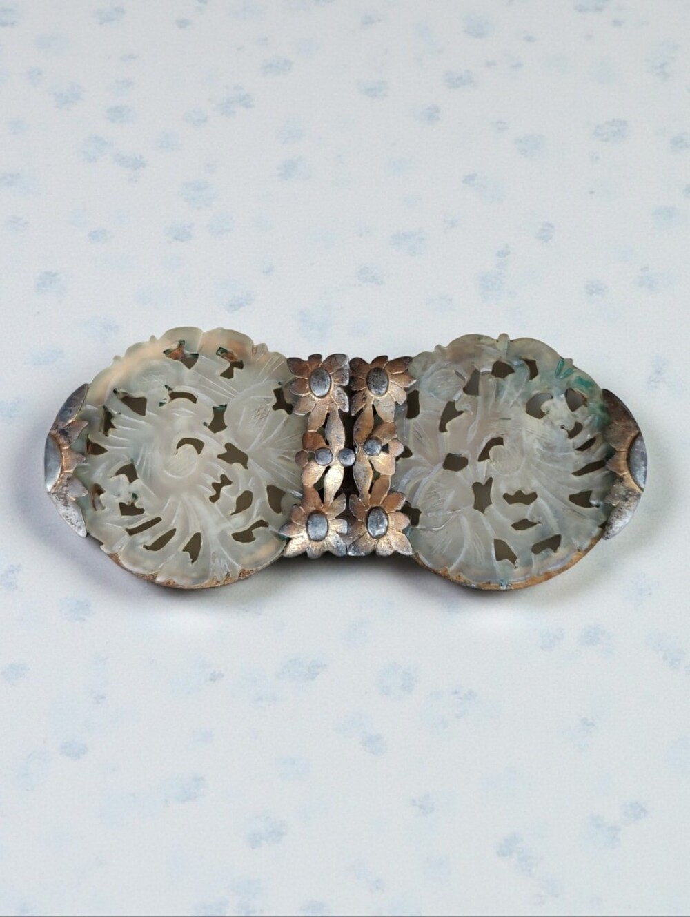 🔥 Large Antique Jade Belt Buckle